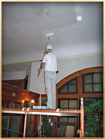 Painting ceiling